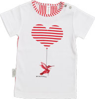 SOOKIbaby Art Classic Tee - I Heart Birds Red